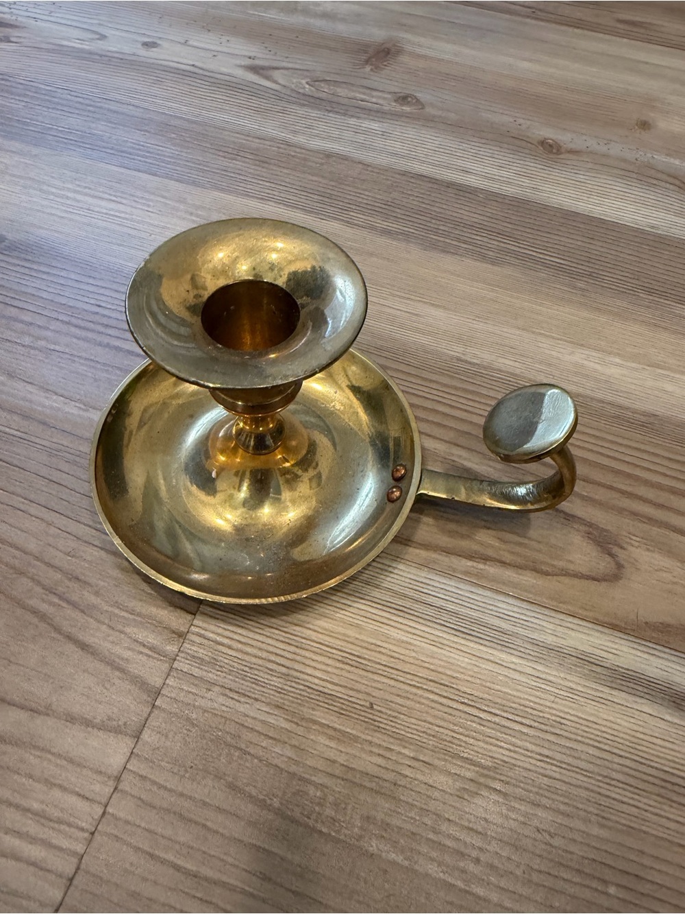 Pier 1 Imports Brass Chamberstick Candle Holder
